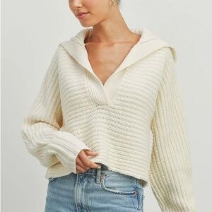 Vestique Cream V-Neck Sweater